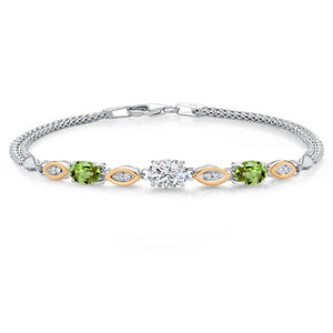 Bracelet in 925 Sterling Silver and 10K Yellow Gold