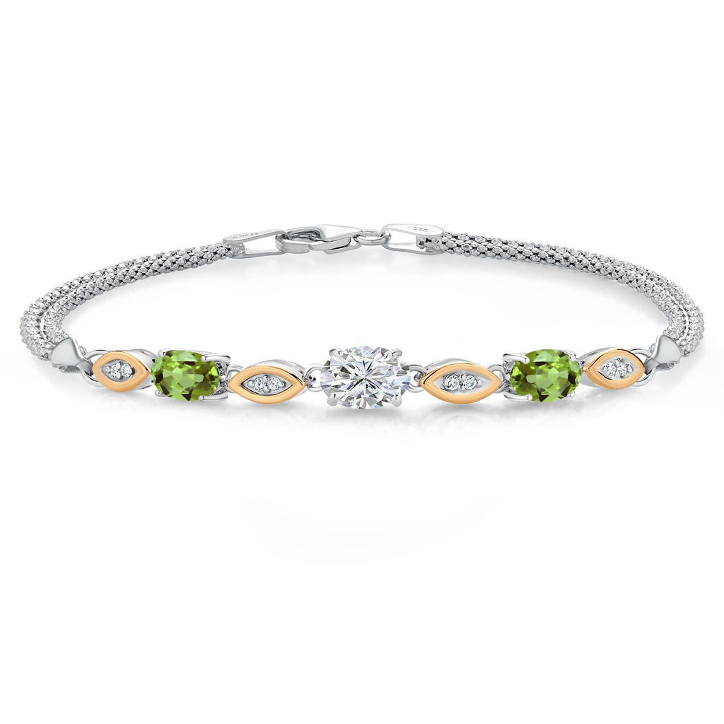 6.5 Inches_Bracelet in 925 Sterling Silver and 10K Yellow Gold