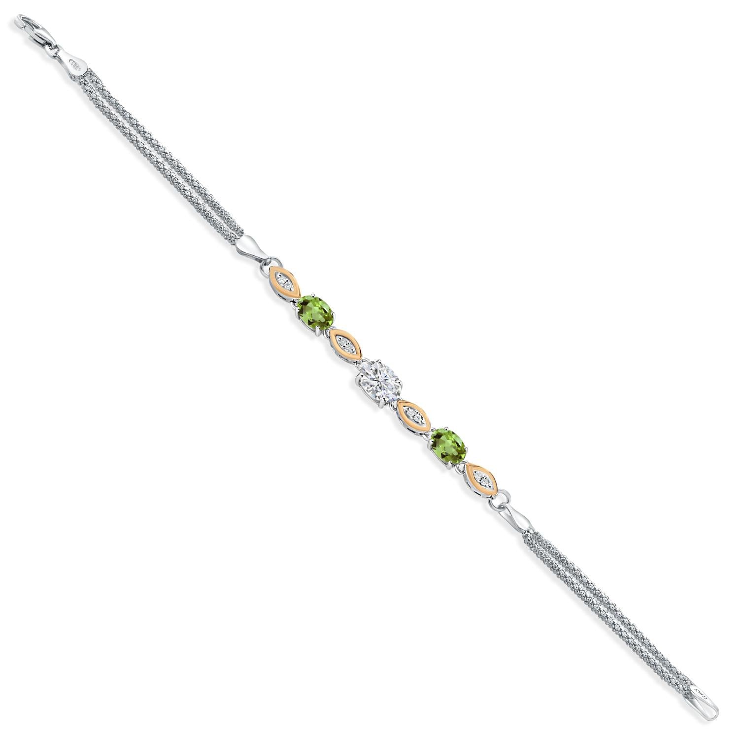 Bracelet in 925 Sterling Silver and 10K Yellow Gold