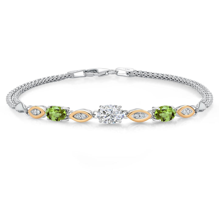 7 Inches_Bracelet in 925 Sterling Silver and 10K Yellow Gold