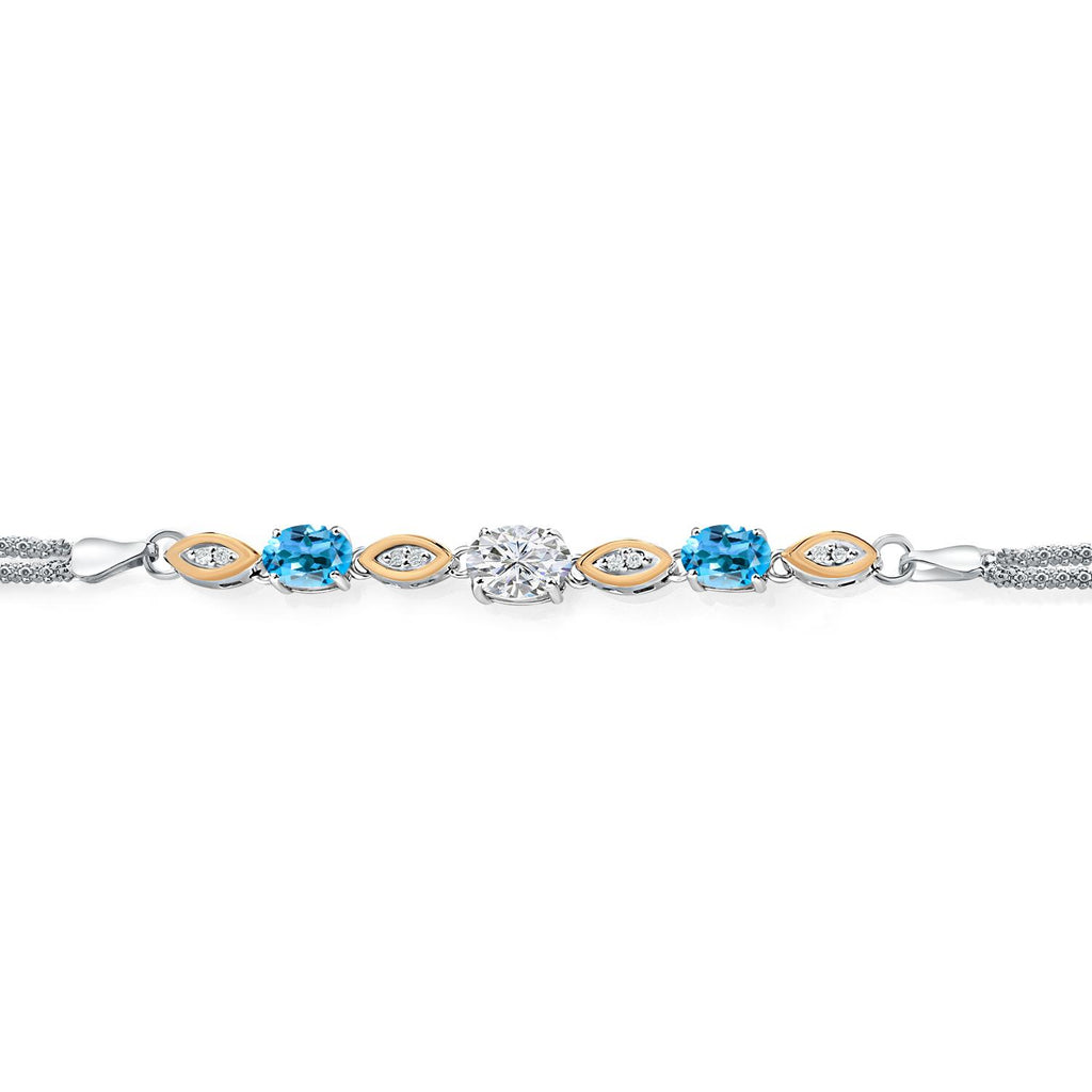 Bracelet in 925 Sterling Silver and 10K Yellow Gold