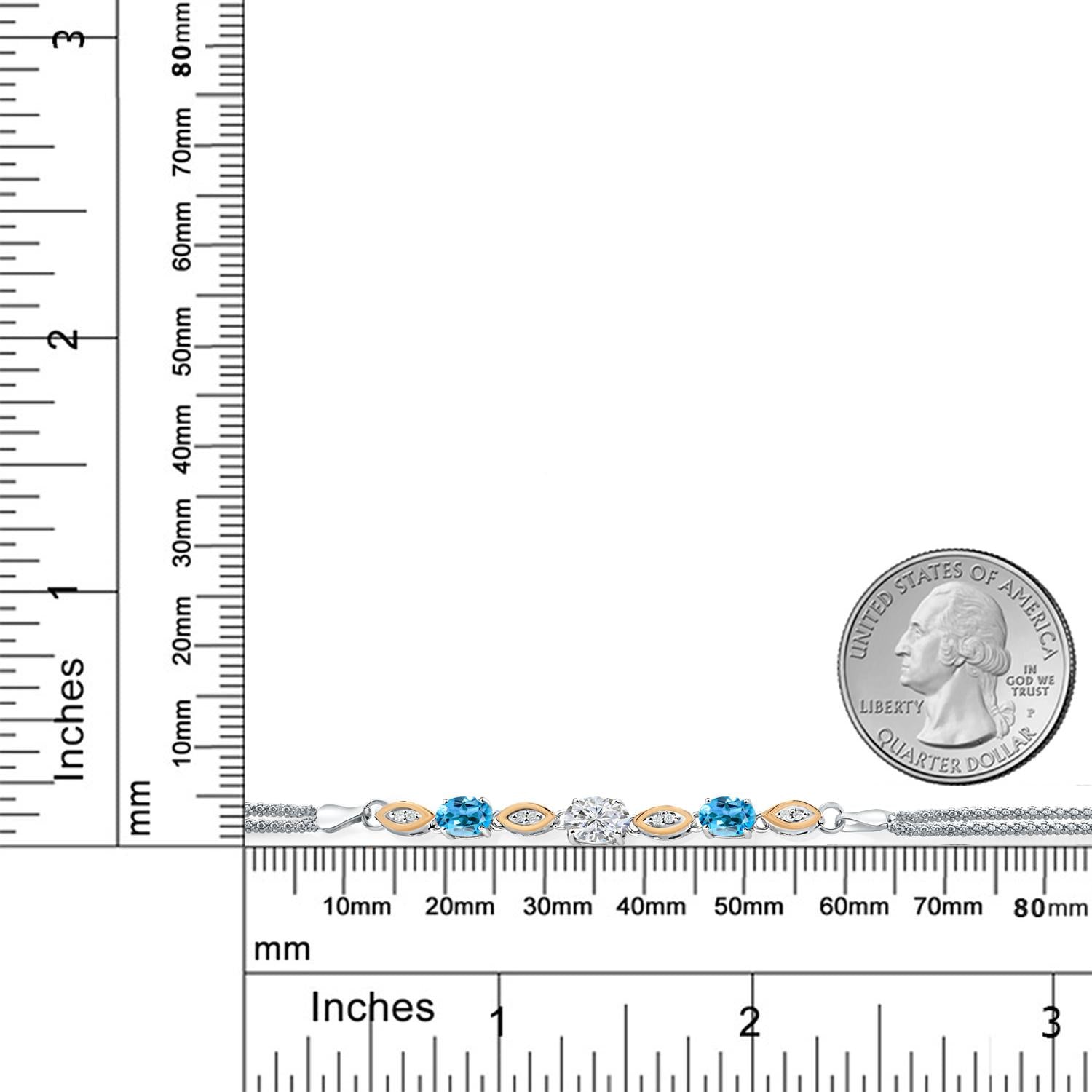 Bracelet in 925 Sterling Silver and 10K Yellow Gold