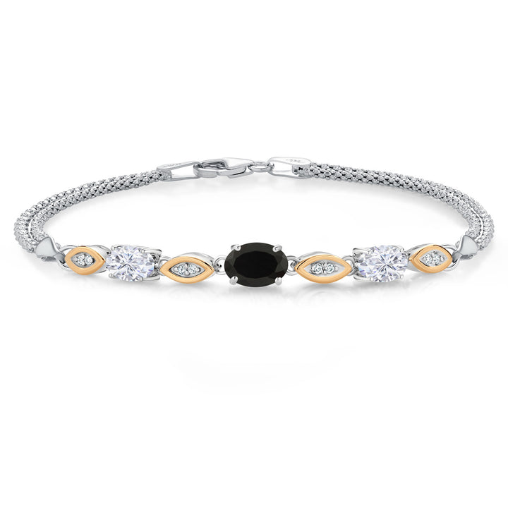 7 Inches_Bracelet in 925 Sterling Silver and 10K Yellow Gold