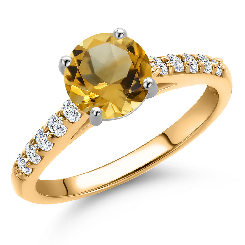 Citrine - November_8_Ring in 10K Two Tone Gold