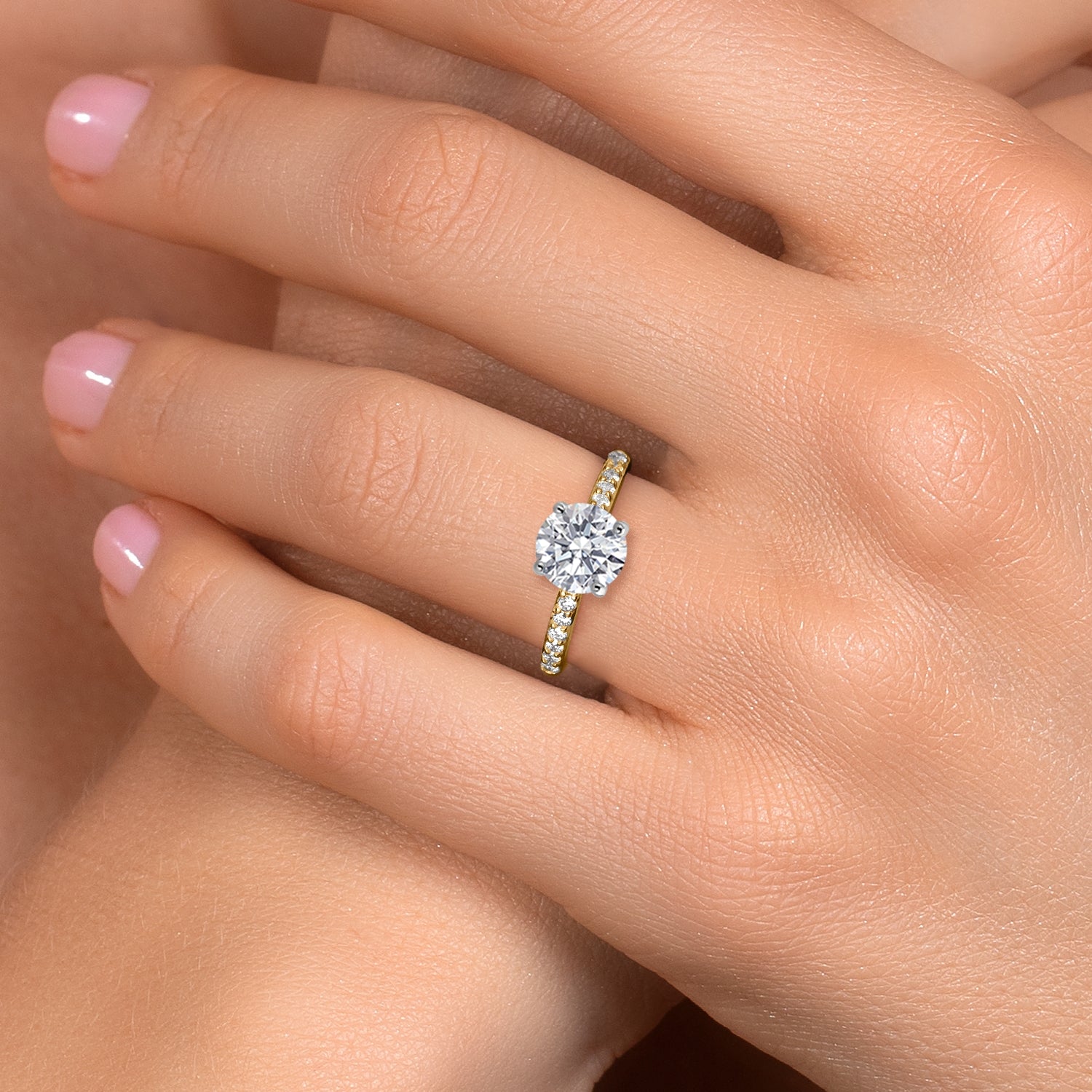 Ring in 10K Two Tone Gold