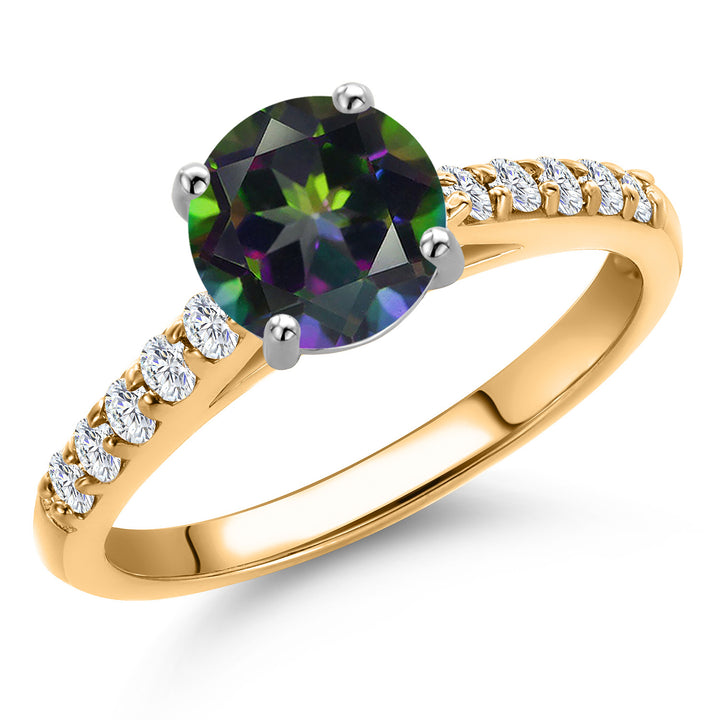 Green Mystic Topaz_5_Ring in 10K Two Tone Gold