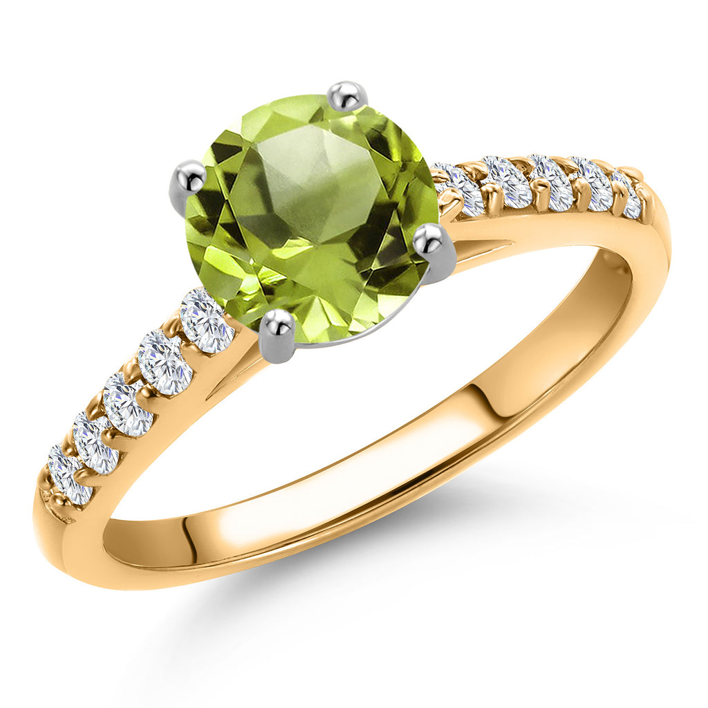 Peridot - August_6_Ring in 10K Two Tone Gold