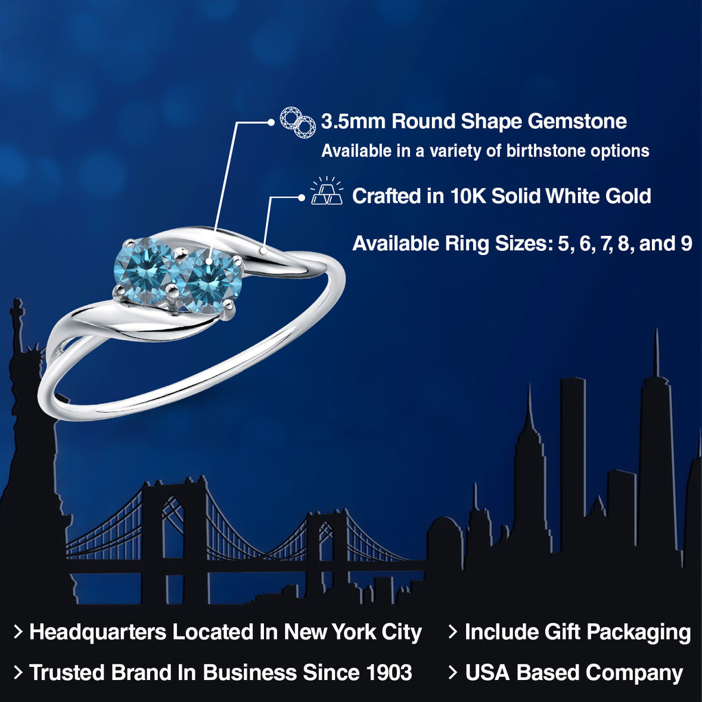 Ring in 10K White Gold