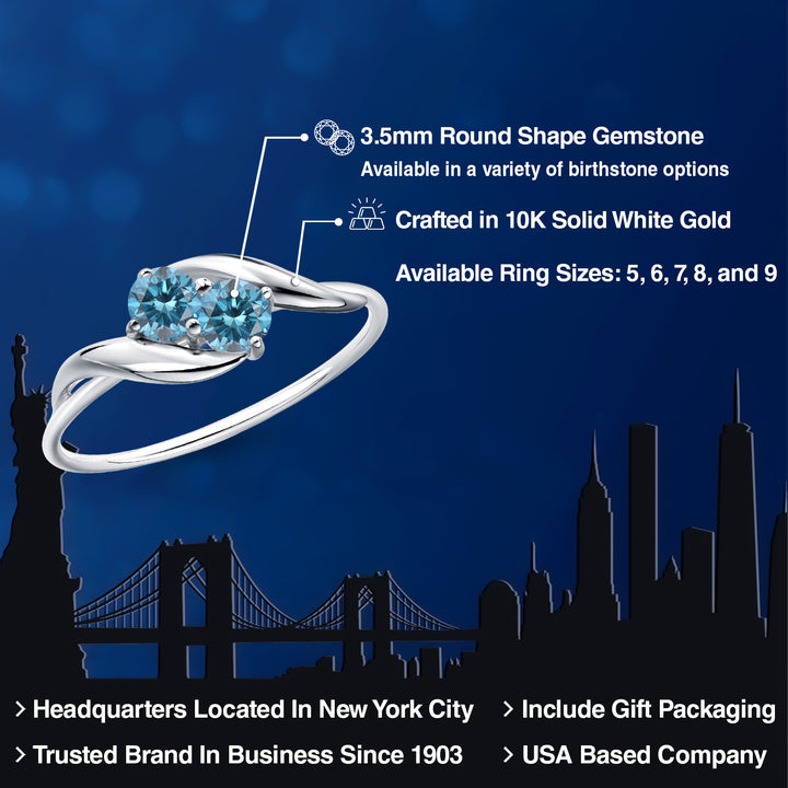Ring in 10K White Gold