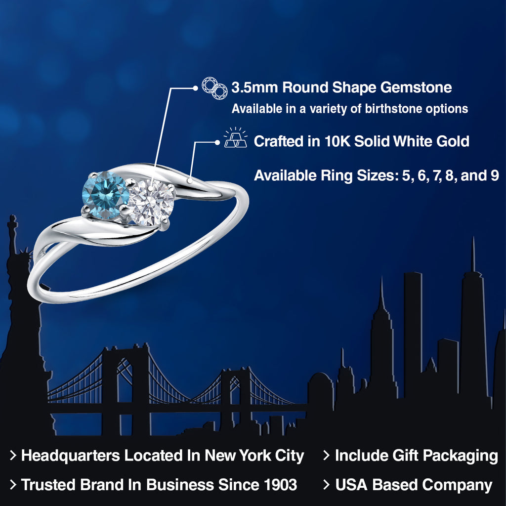 Ring in 10K White Gold