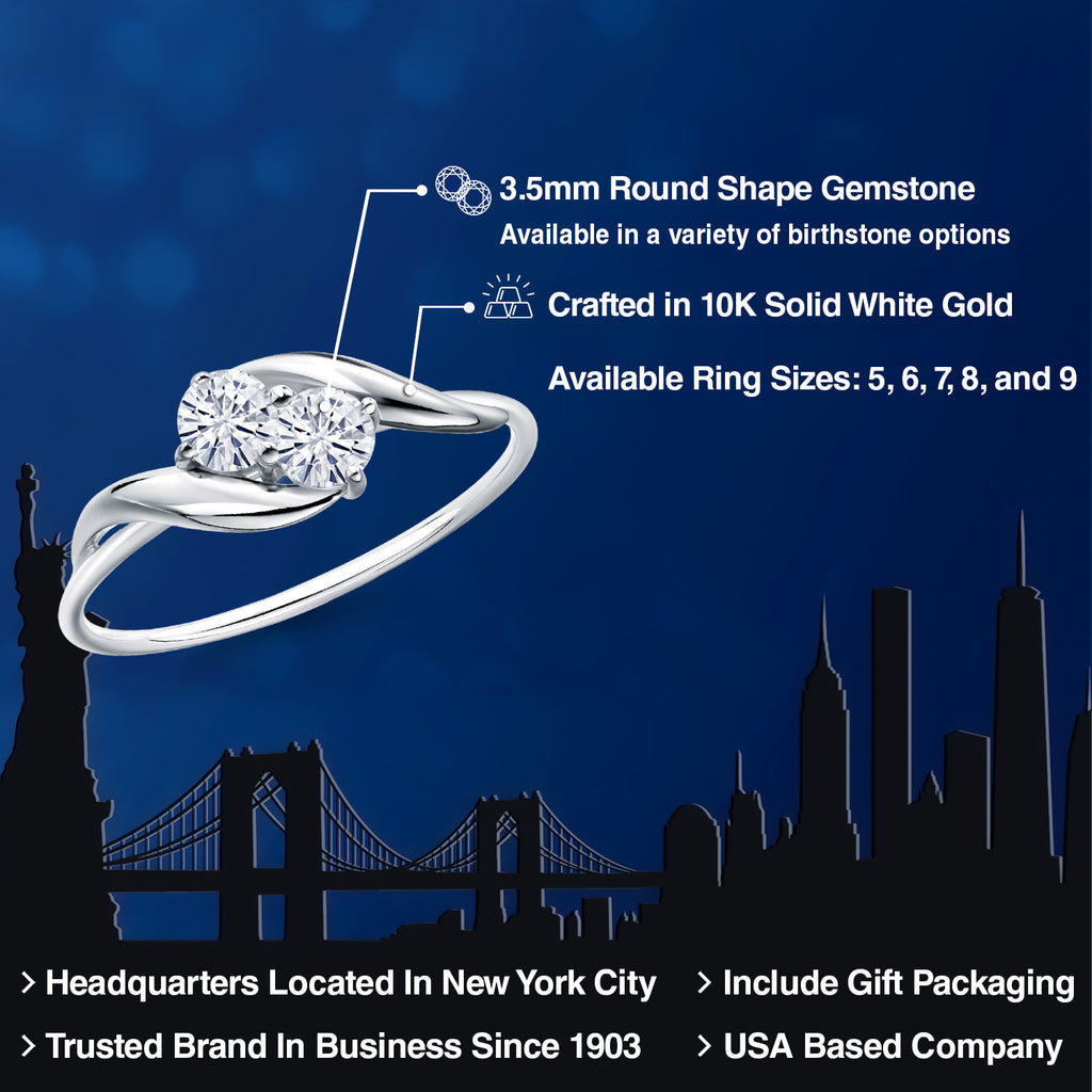 Ring in 10K White Gold