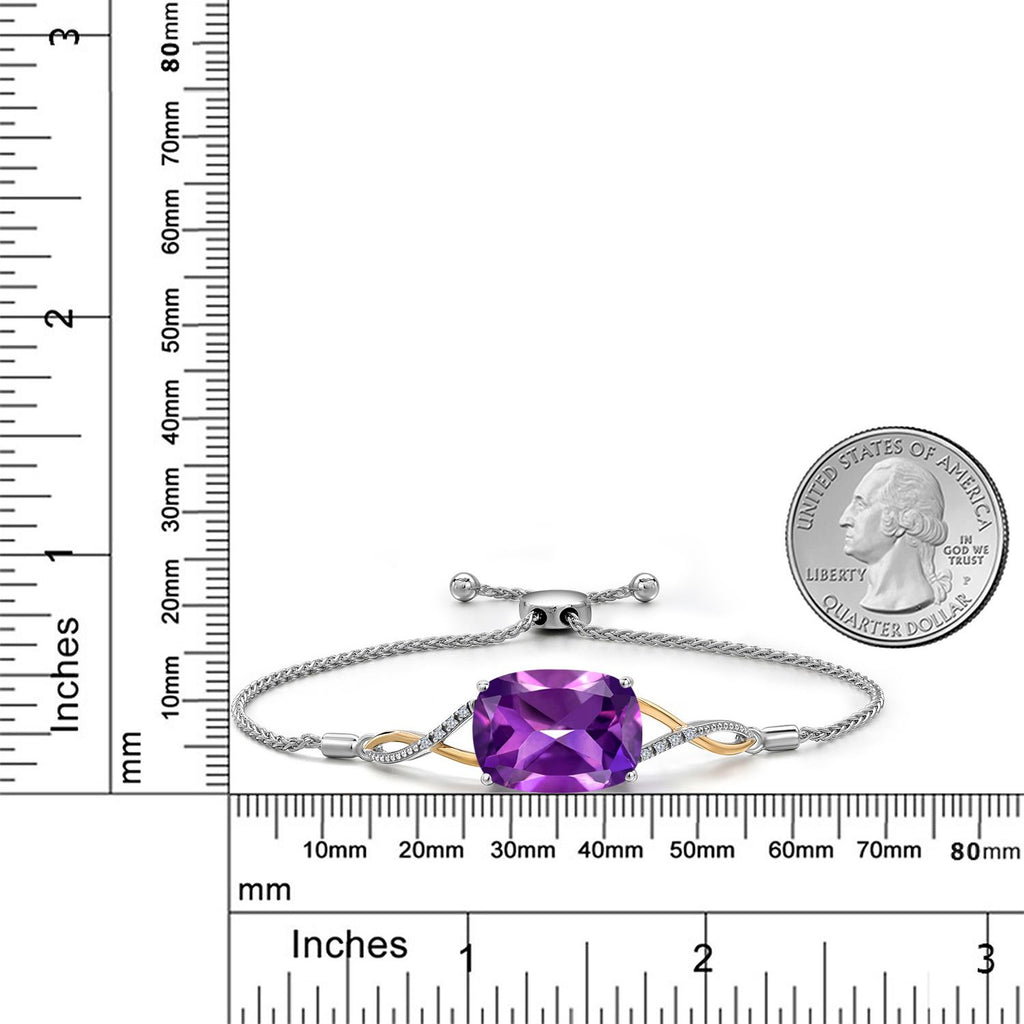 Bracelet in 925 Sterling Silver and 10K Yellow Gold