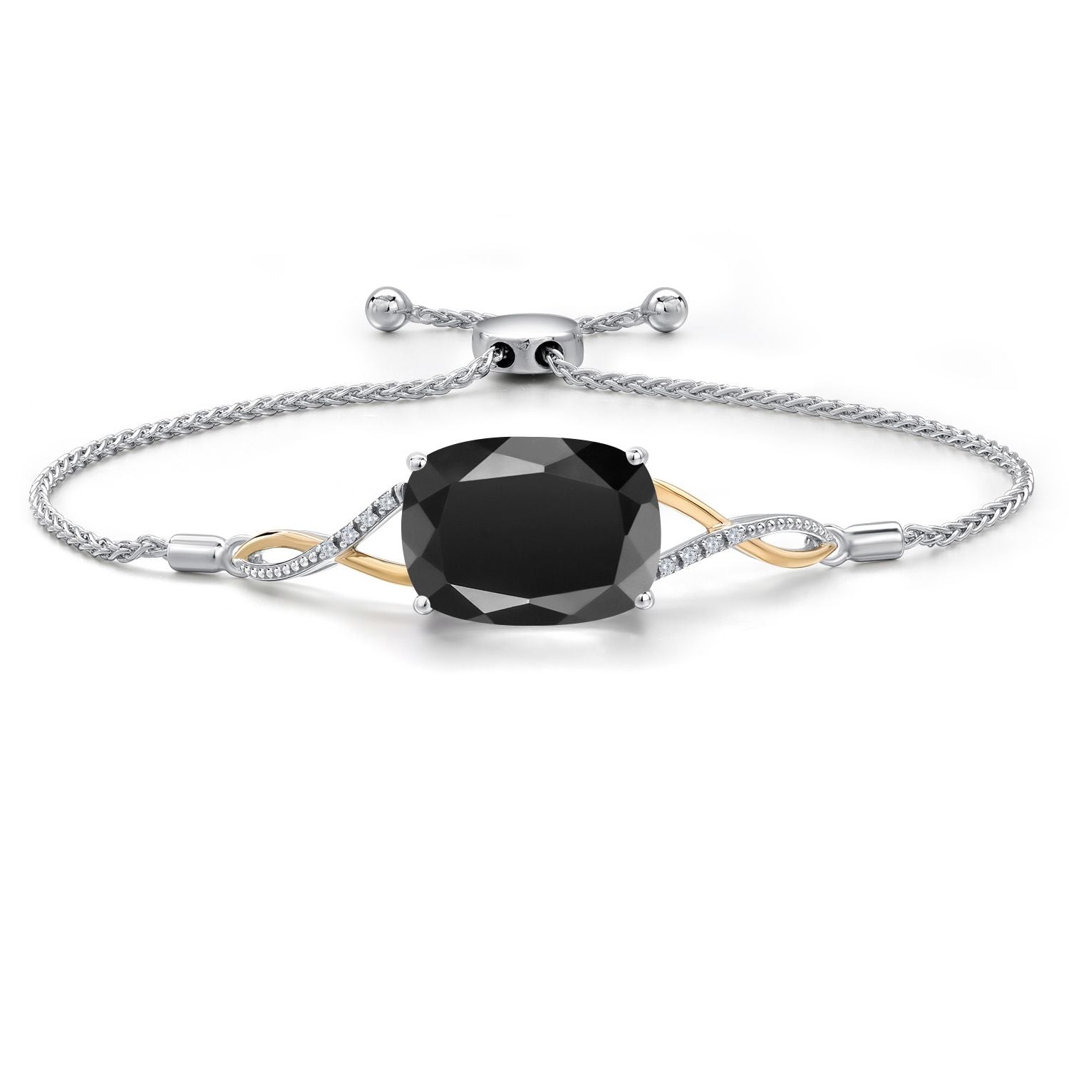 Bracelet in 925 Sterling Silver and 10K Yellow Gold