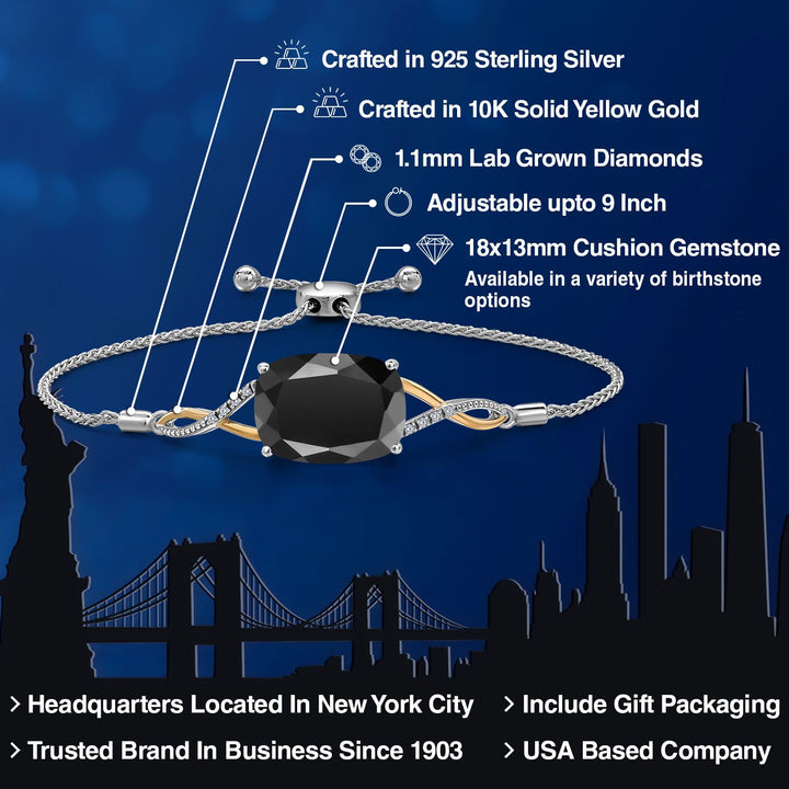 Bracelet in 925 Sterling Silver and 10K Yellow Gold