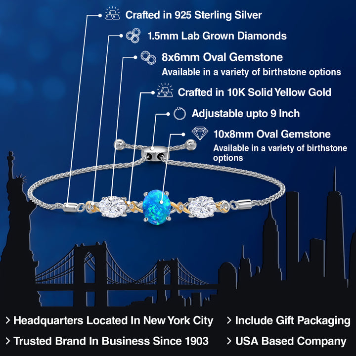 Bracelet in 925 Sterling Silver and 10K Yellow Gold