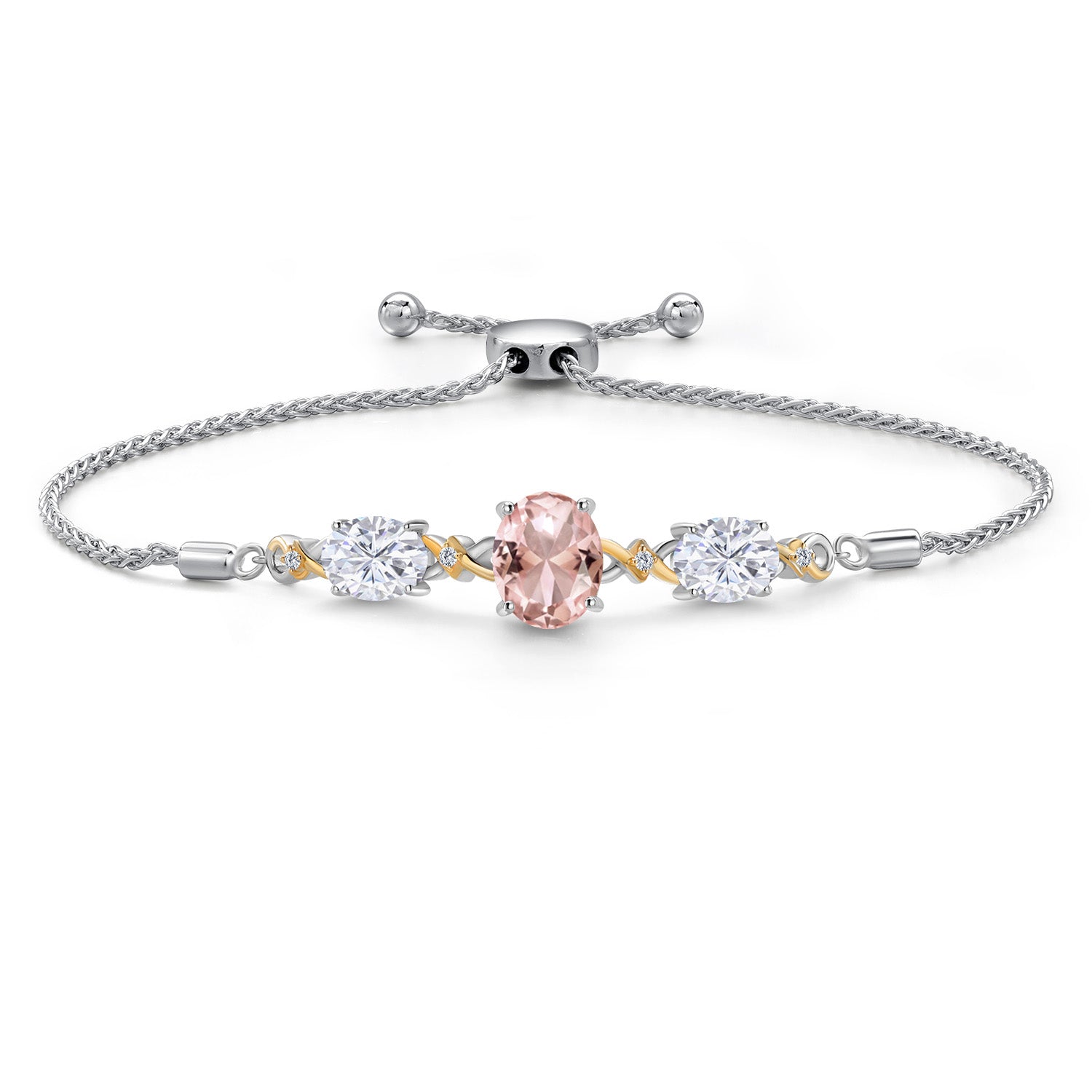 Bracelet in 925 Sterling Silver and 10K Yellow Gold