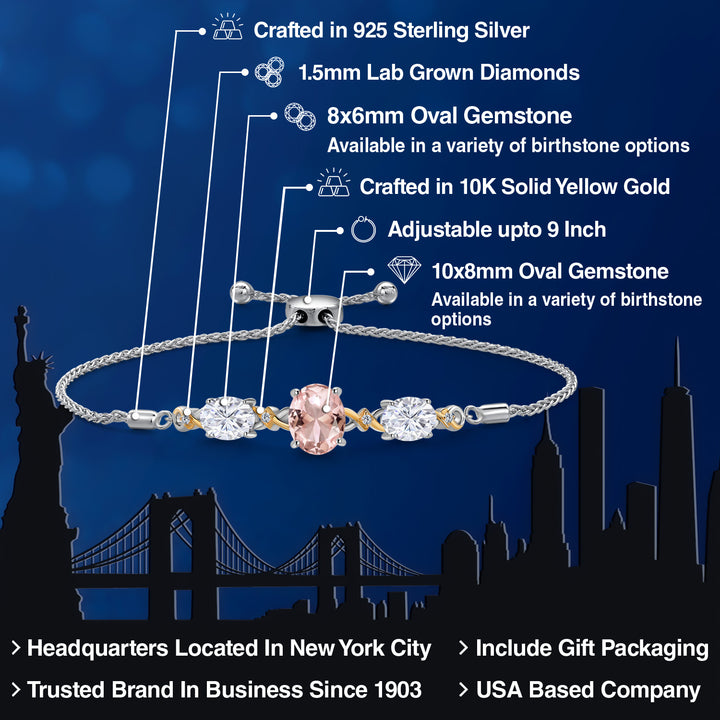 Bracelet in 925 Sterling Silver and 10K Yellow Gold