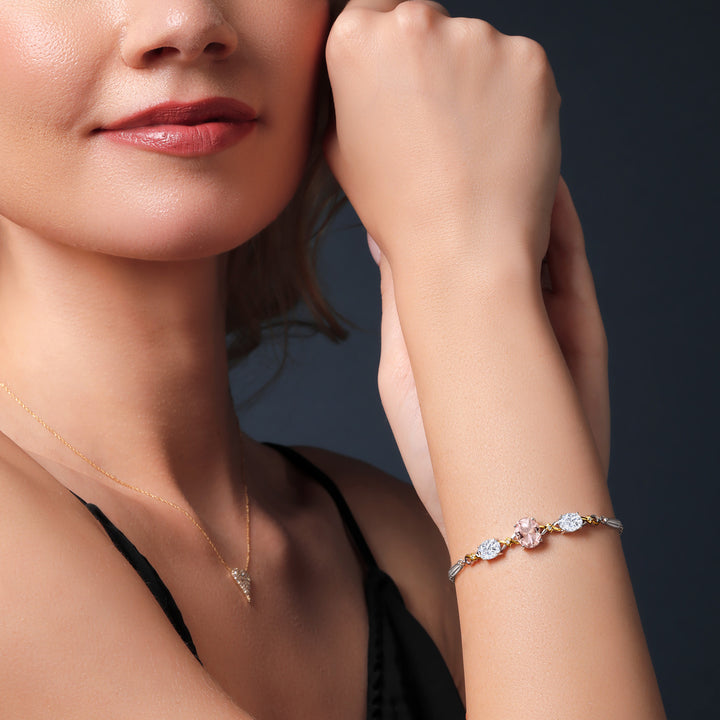 Bracelet in 925 Sterling Silver and 10K Yellow Gold