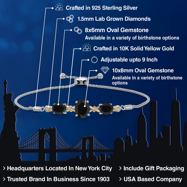 Bracelet in 925 Sterling Silver and 10K Yellow Gold