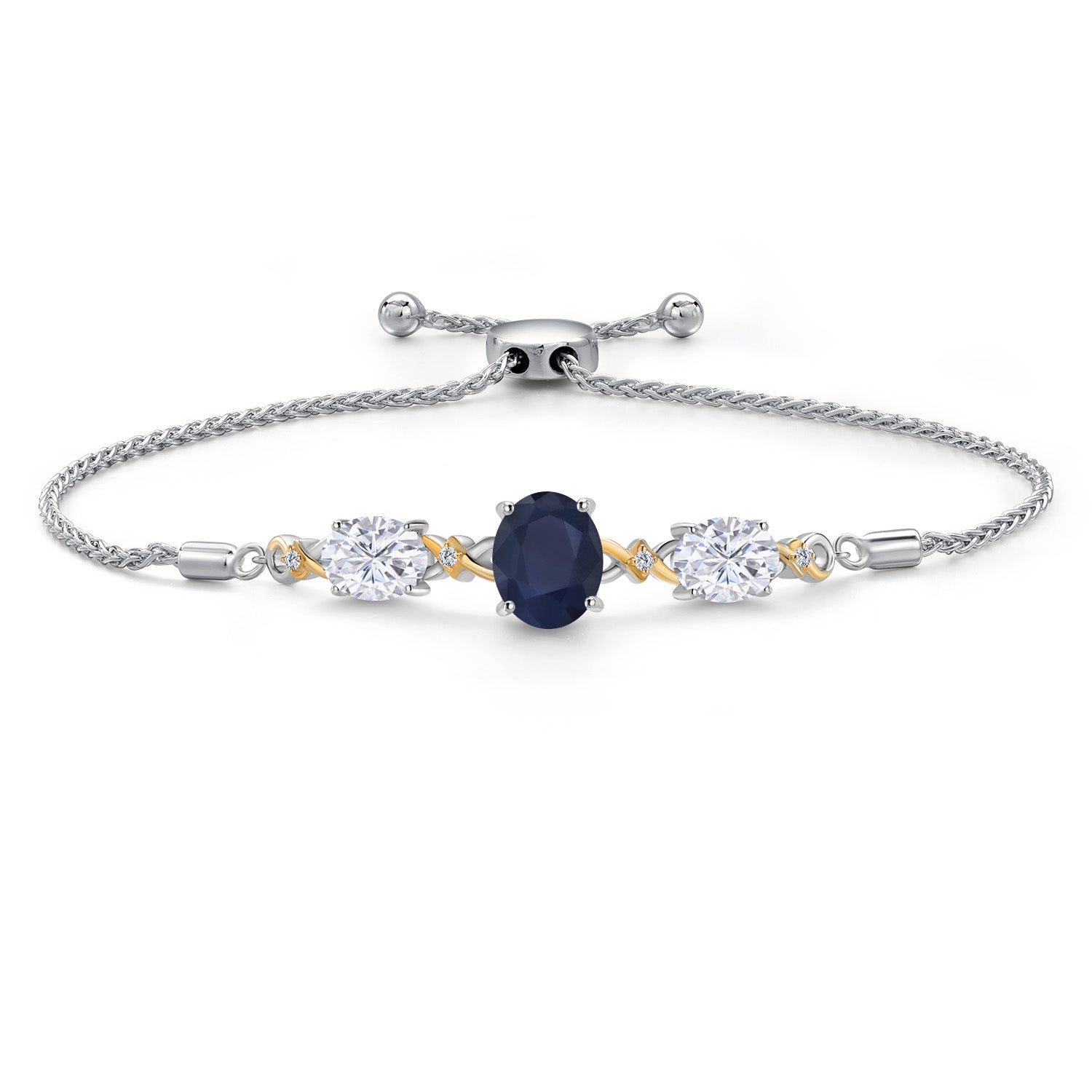 Bracelet in 925 Sterling Silver and 10K Yellow Gold