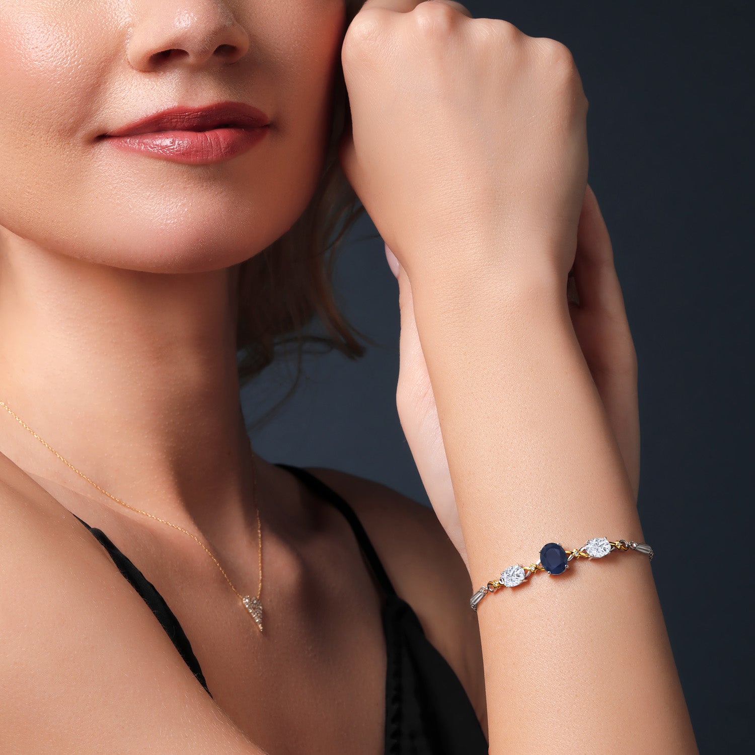 Bracelet in 925 Sterling Silver and 10K Yellow Gold