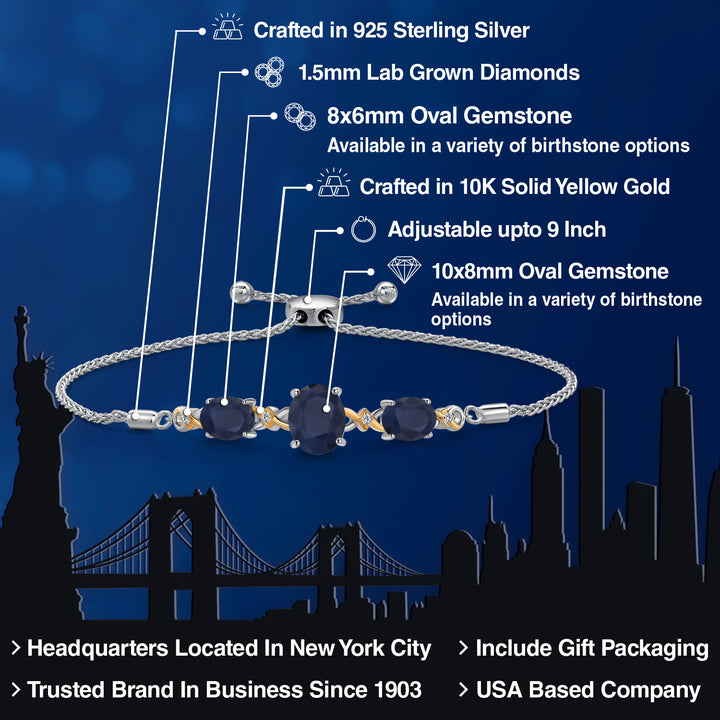 Bracelet in 925 Sterling Silver and 10K Yellow Gold