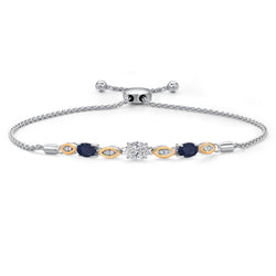 Bracelet in 925 Sterling Silver and 10K Yellow Gold