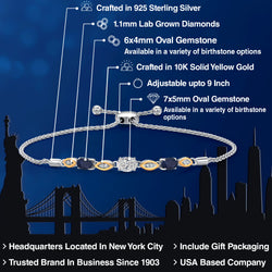 Bracelet in 925 Sterling Silver and 10K Yellow Gold