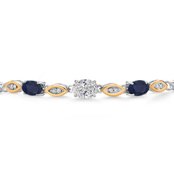 Bracelet in 925 Sterling Silver and 10K Yellow Gold