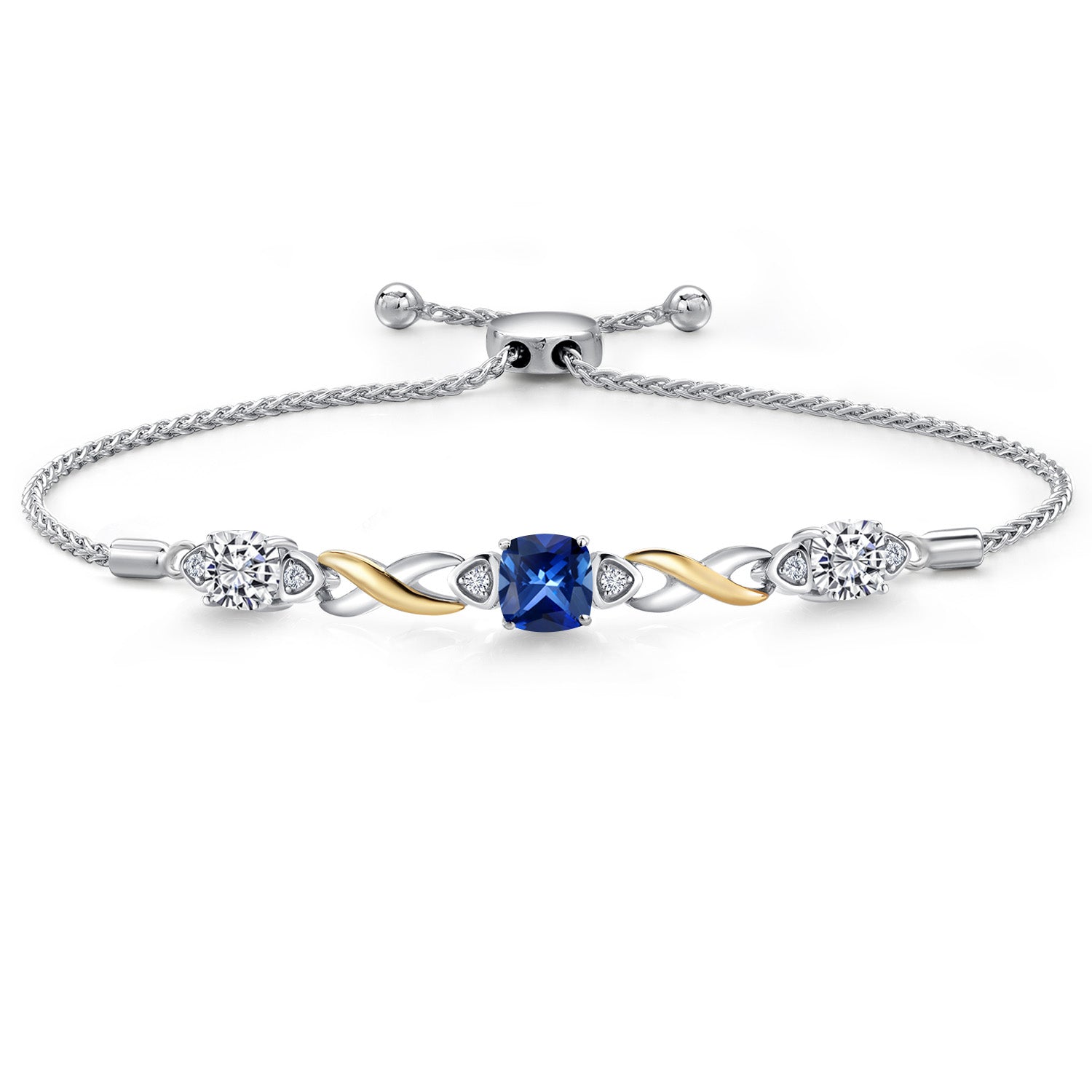 Bracelet in 925 Sterling Silver and 10K Yellow Gold