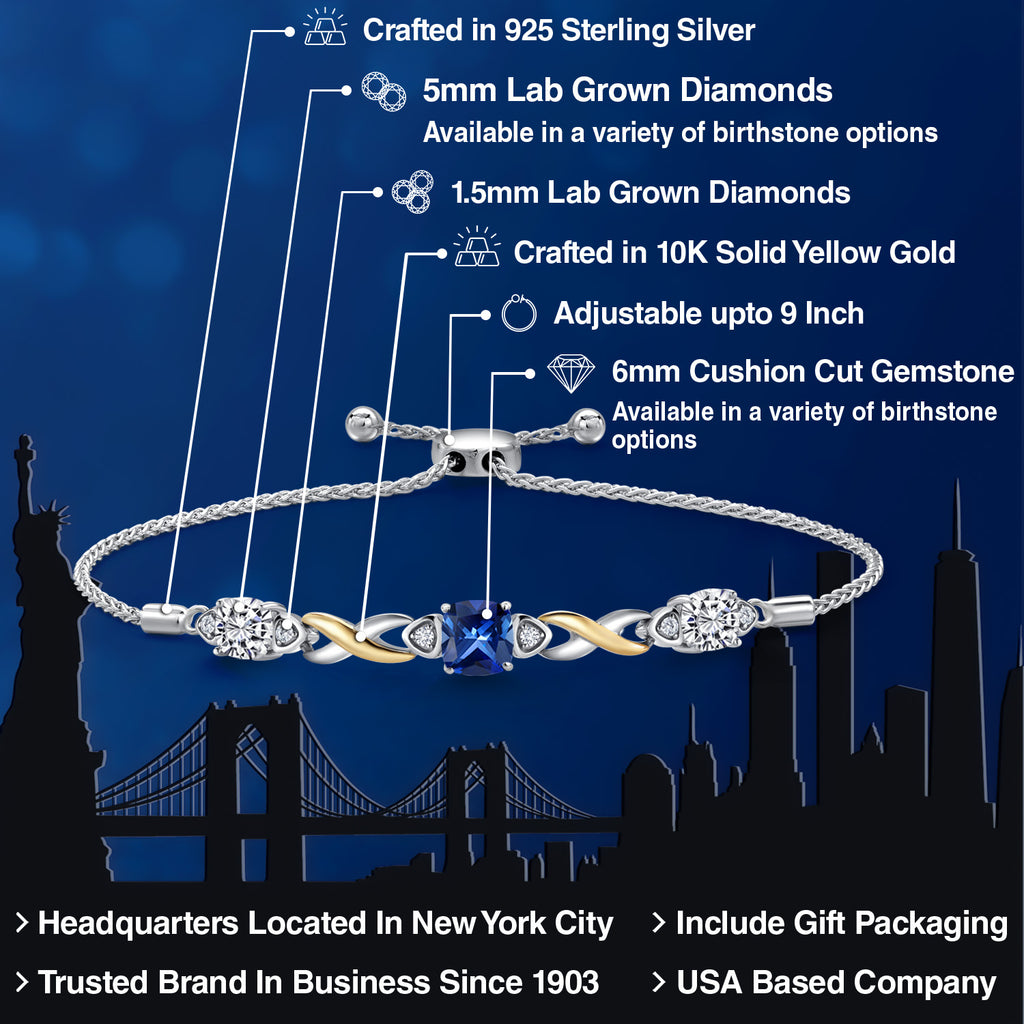 Bracelet in 925 Sterling Silver and 10K Yellow Gold