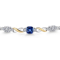 Bracelet in 925 Sterling Silver and 10K Yellow Gold