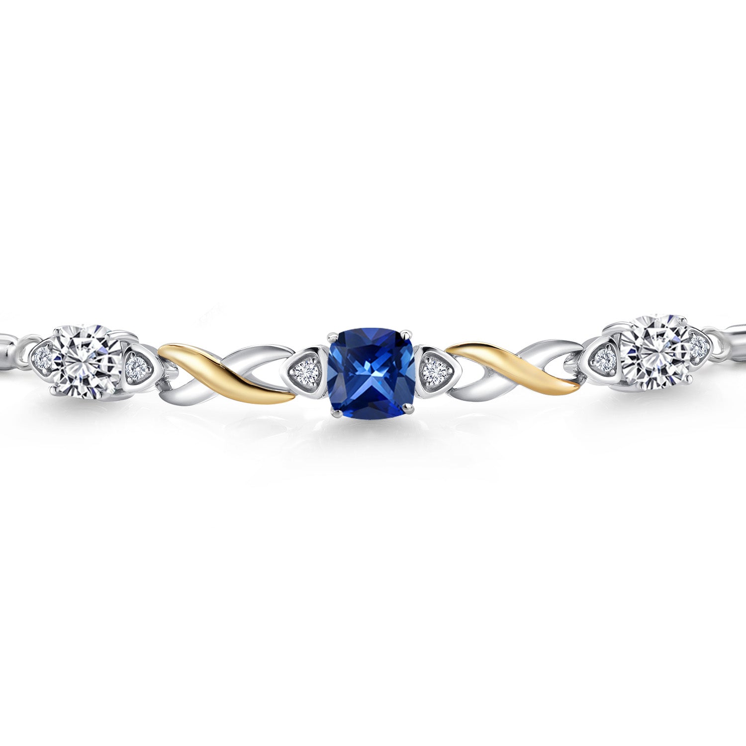 Bracelet in 925 Sterling Silver and 10K Yellow Gold
