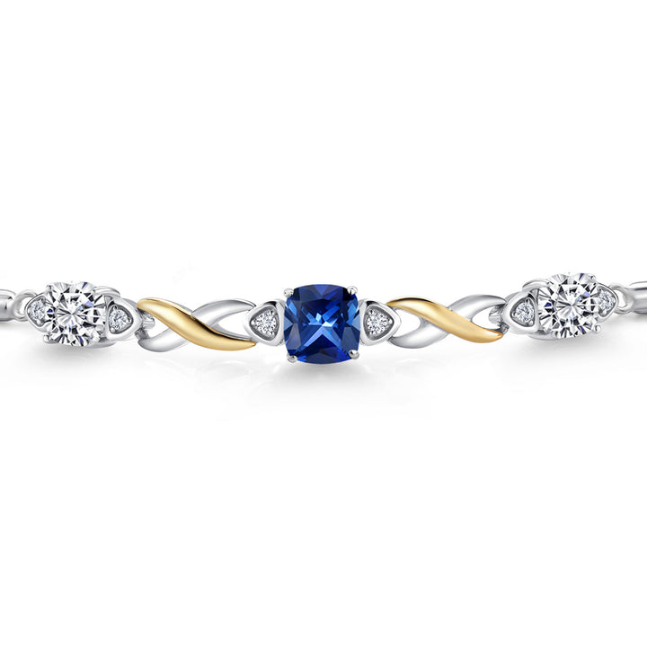 Bracelet in 925 Sterling Silver and 10K Yellow Gold