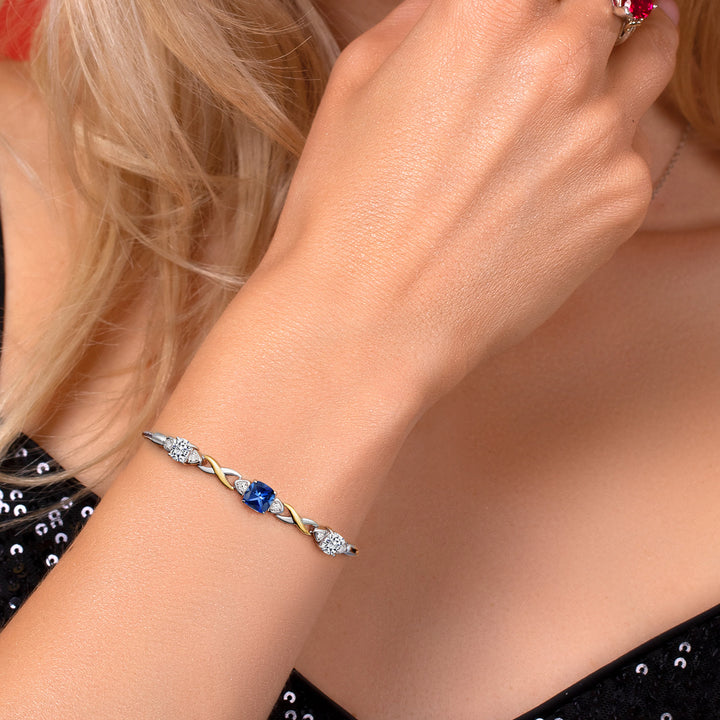 Bracelet in 925 Sterling Silver and 10K Yellow Gold