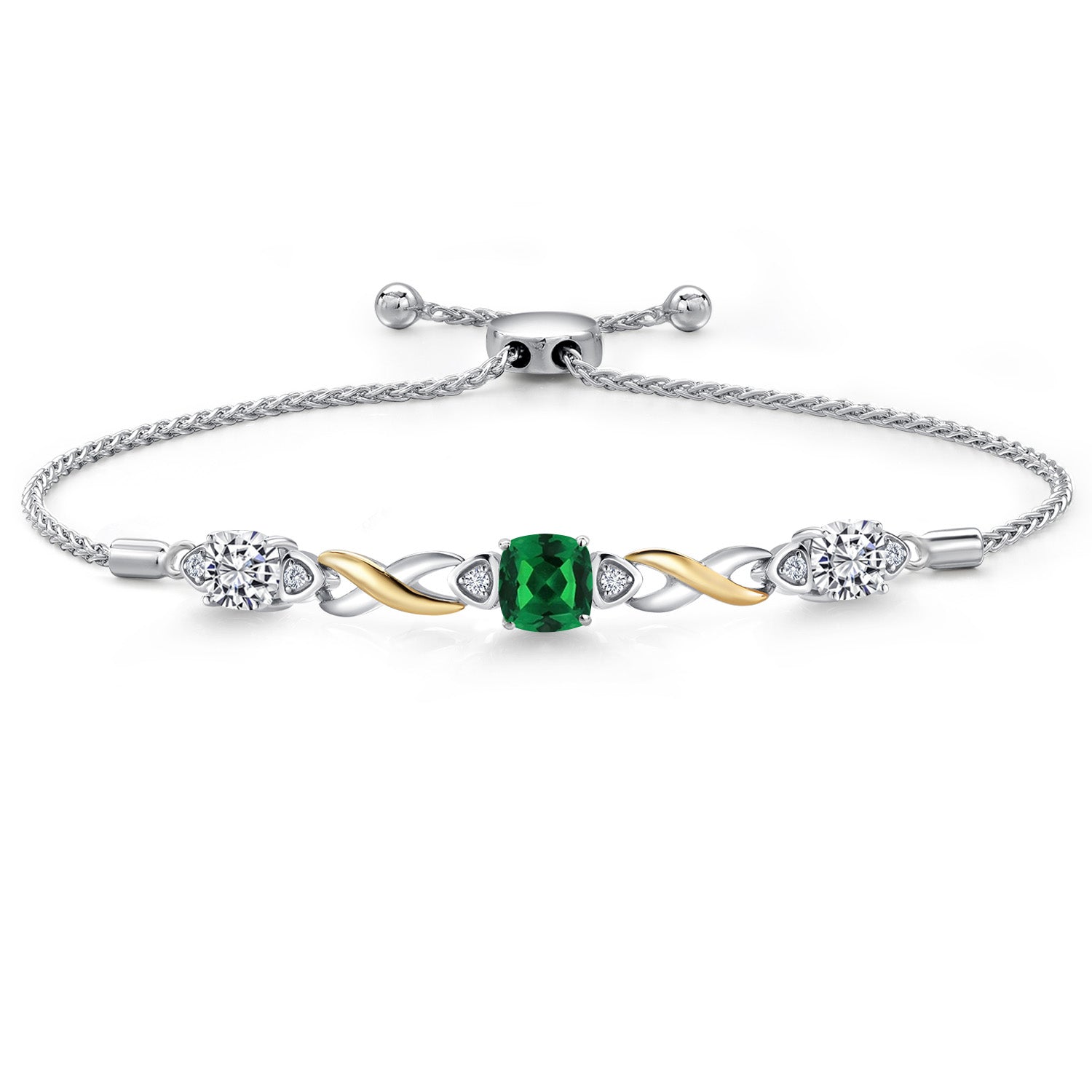 Bracelet in 925 Sterling Silver and 10K Yellow Gold