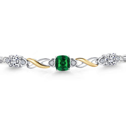 Bracelet in 925 Sterling Silver and 10K Yellow Gold