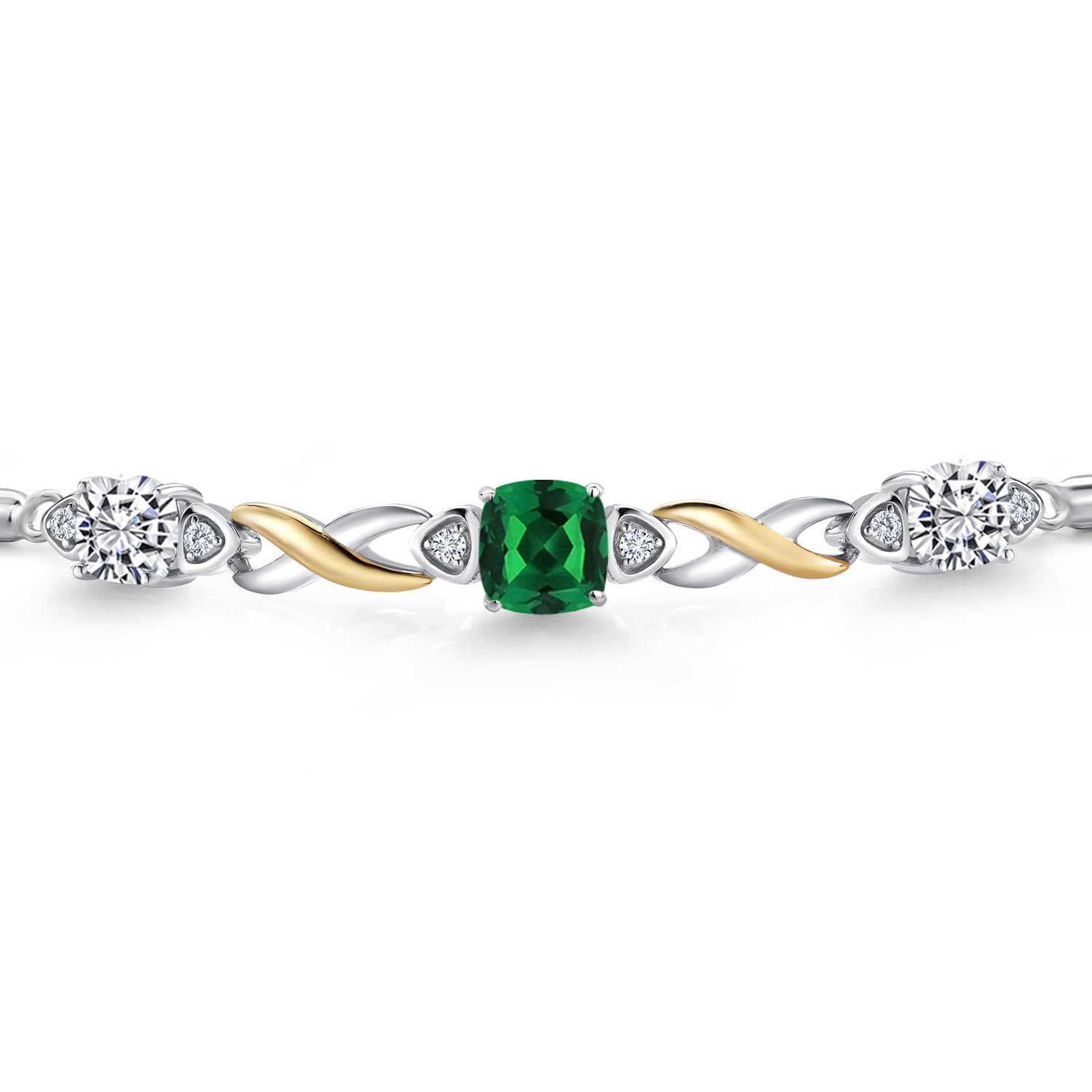Bracelet in 925 Sterling Silver and 10K Yellow Gold