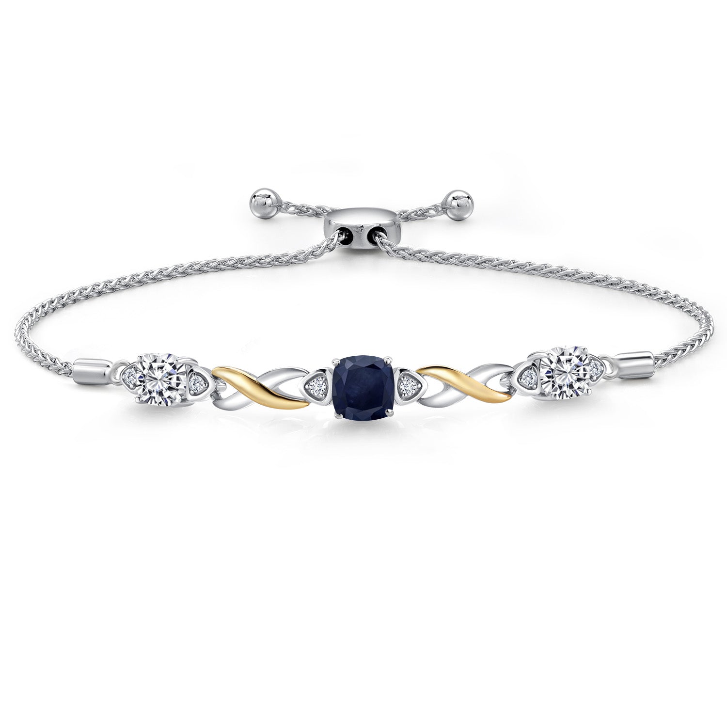 Bracelet in 925 Sterling Silver and 10K Yellow Gold
