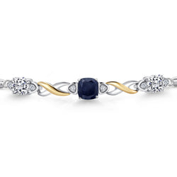 Bracelet in 925 Sterling Silver and 10K Yellow Gold