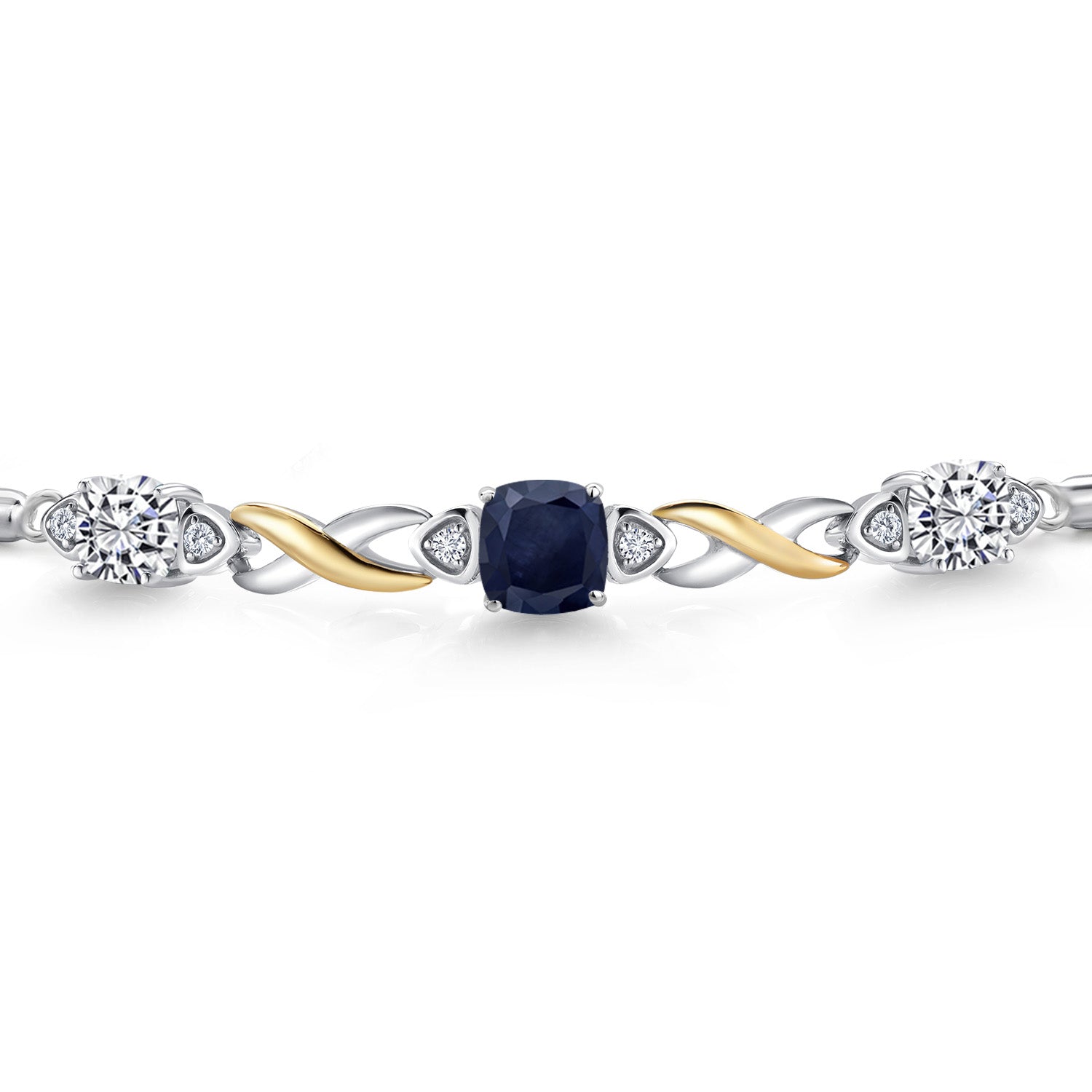 Bracelet in 925 Sterling Silver and 10K Yellow Gold