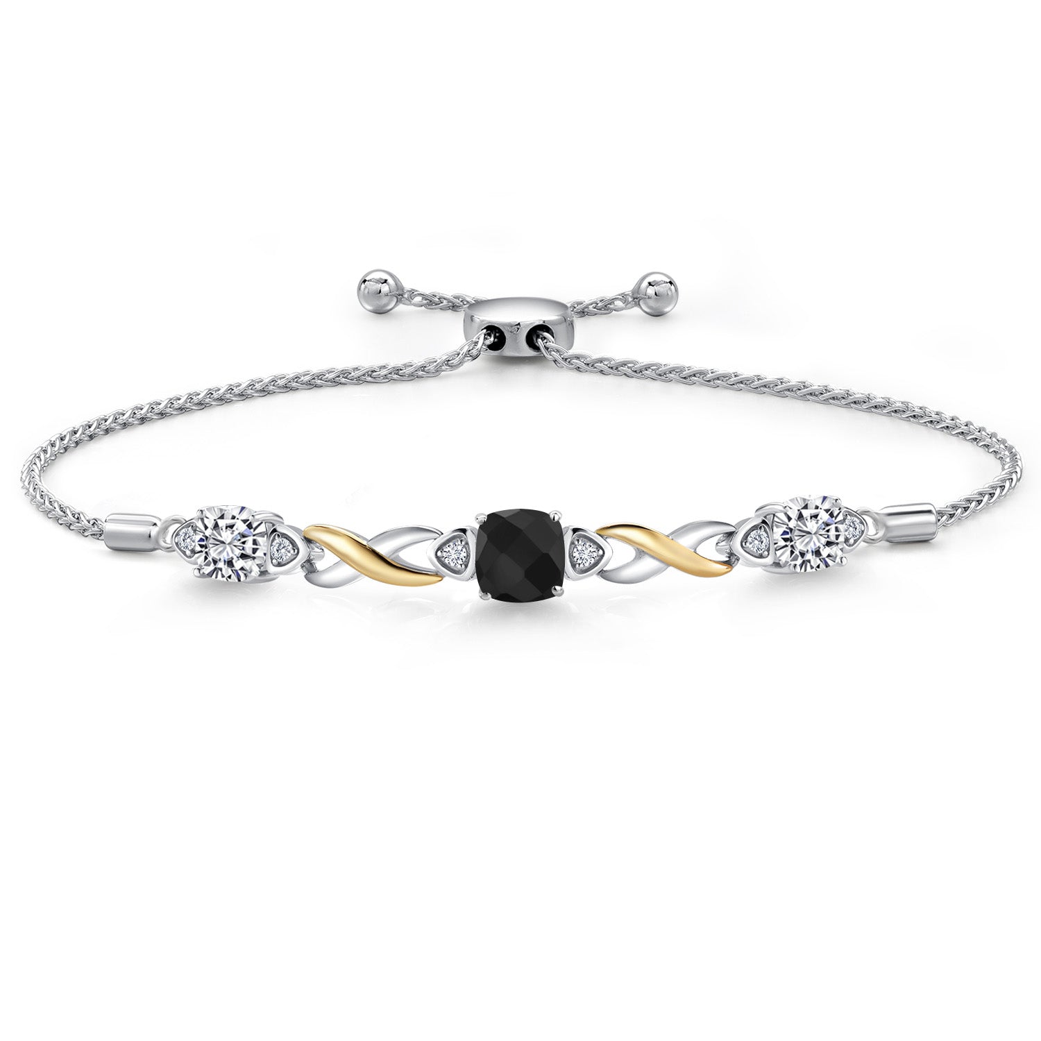 Bracelet in 925 Sterling Silver and 10K Yellow Gold