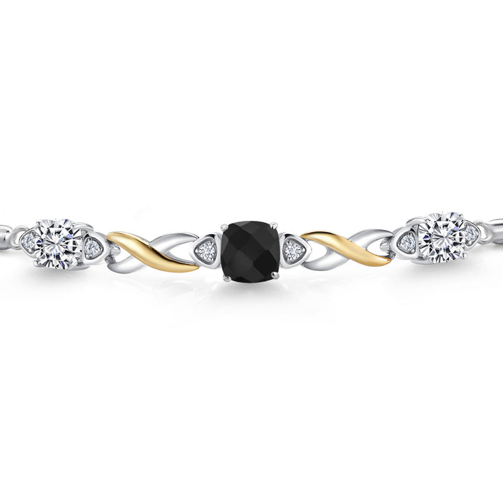 Bracelet in 925 Sterling Silver and 10K Yellow Gold