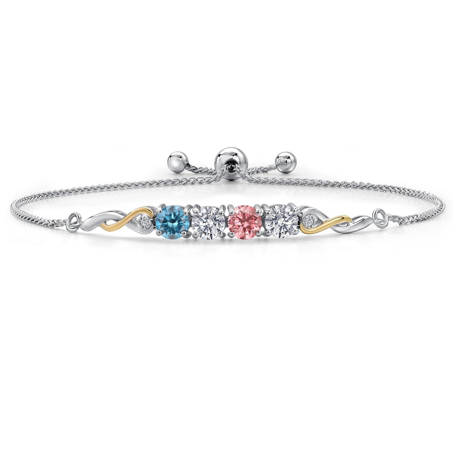 Bracelet in 925 Sterling Silver and 10K Yellow Gold