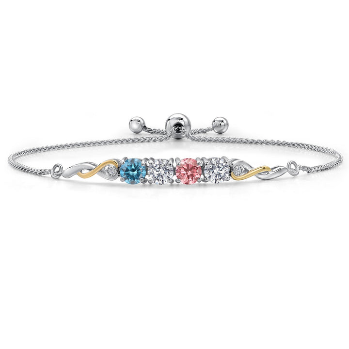 Bracelet in 925 Sterling Silver and 10K Yellow Gold