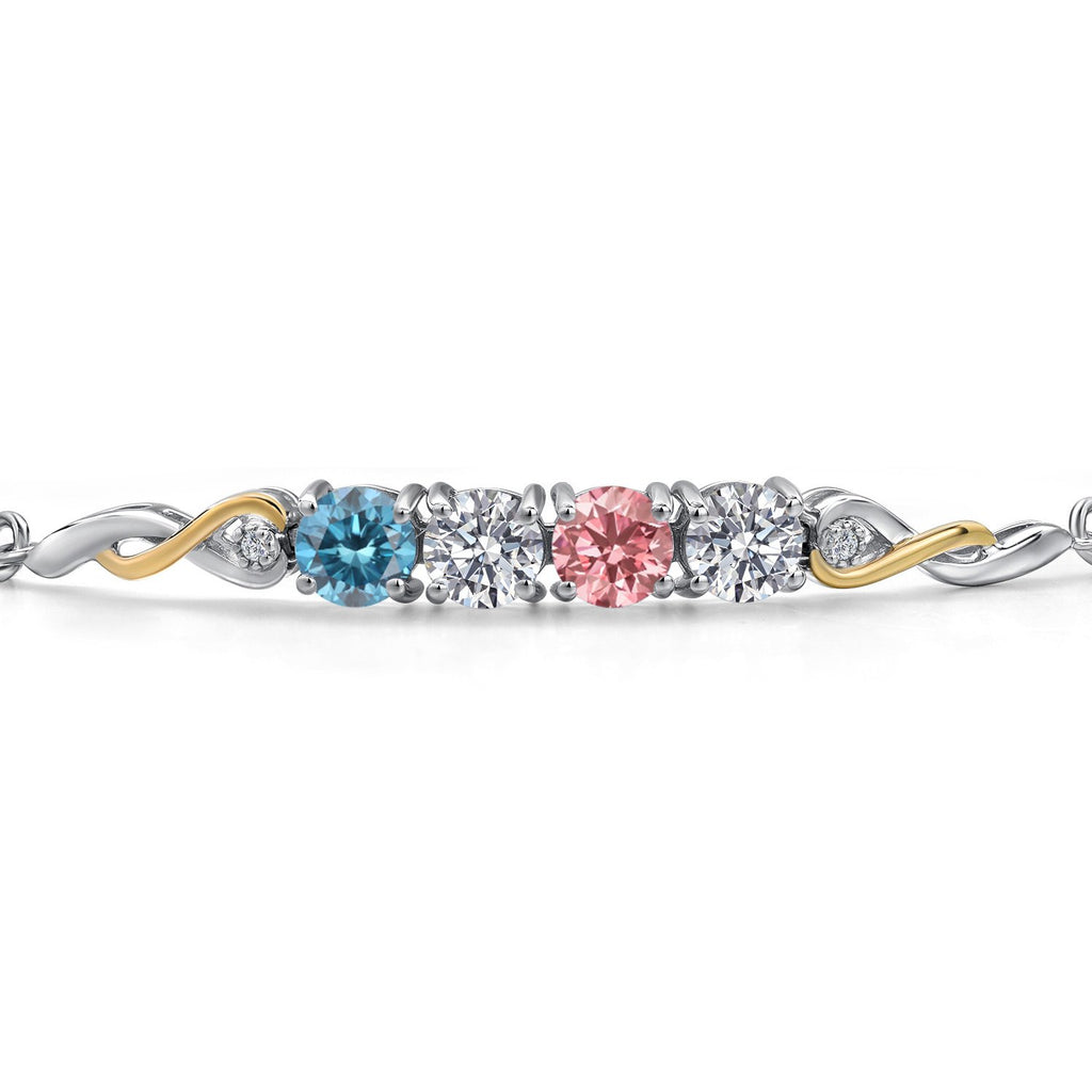 Bracelet in 925 Sterling Silver and 10K Yellow Gold