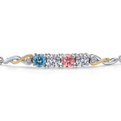 Bracelet in 925 Sterling Silver and 10K Yellow Gold