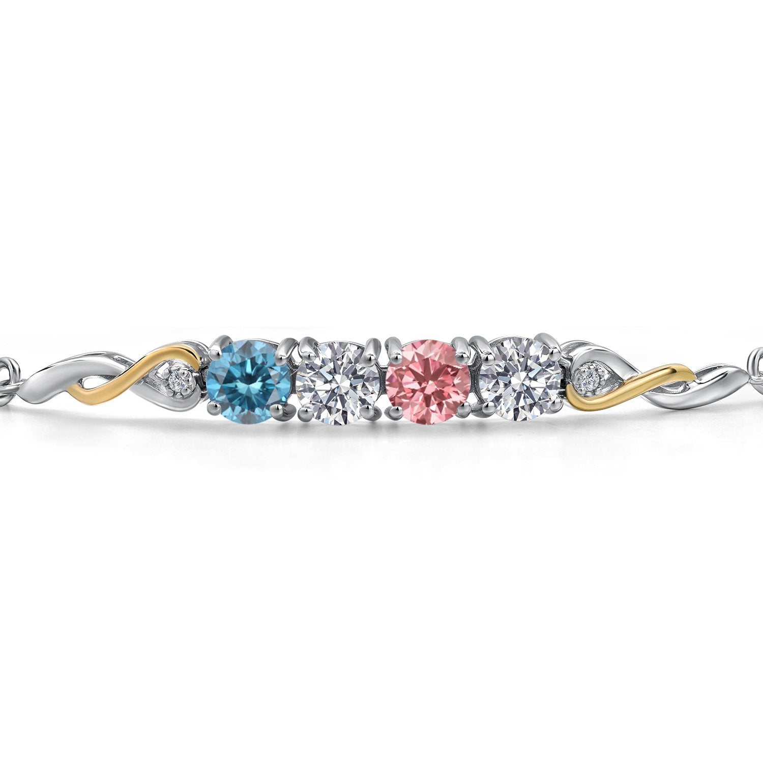 Bracelet in 925 Sterling Silver and 10K Yellow Gold