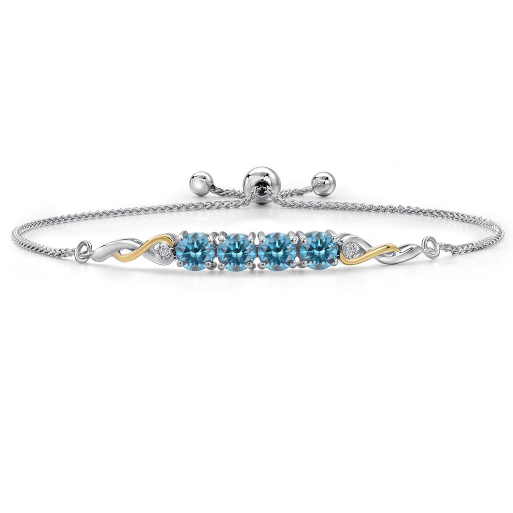 Bracelet in 925 Sterling Silver and 10K Yellow Gold