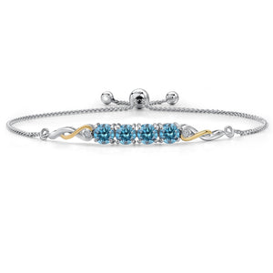 Bracelet in 925 Sterling Silver and 10K Yellow Gold